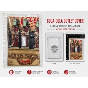 Coca-Cola VTG Style Light Switch Plate Cover Leviton Single Toggle New Sealed